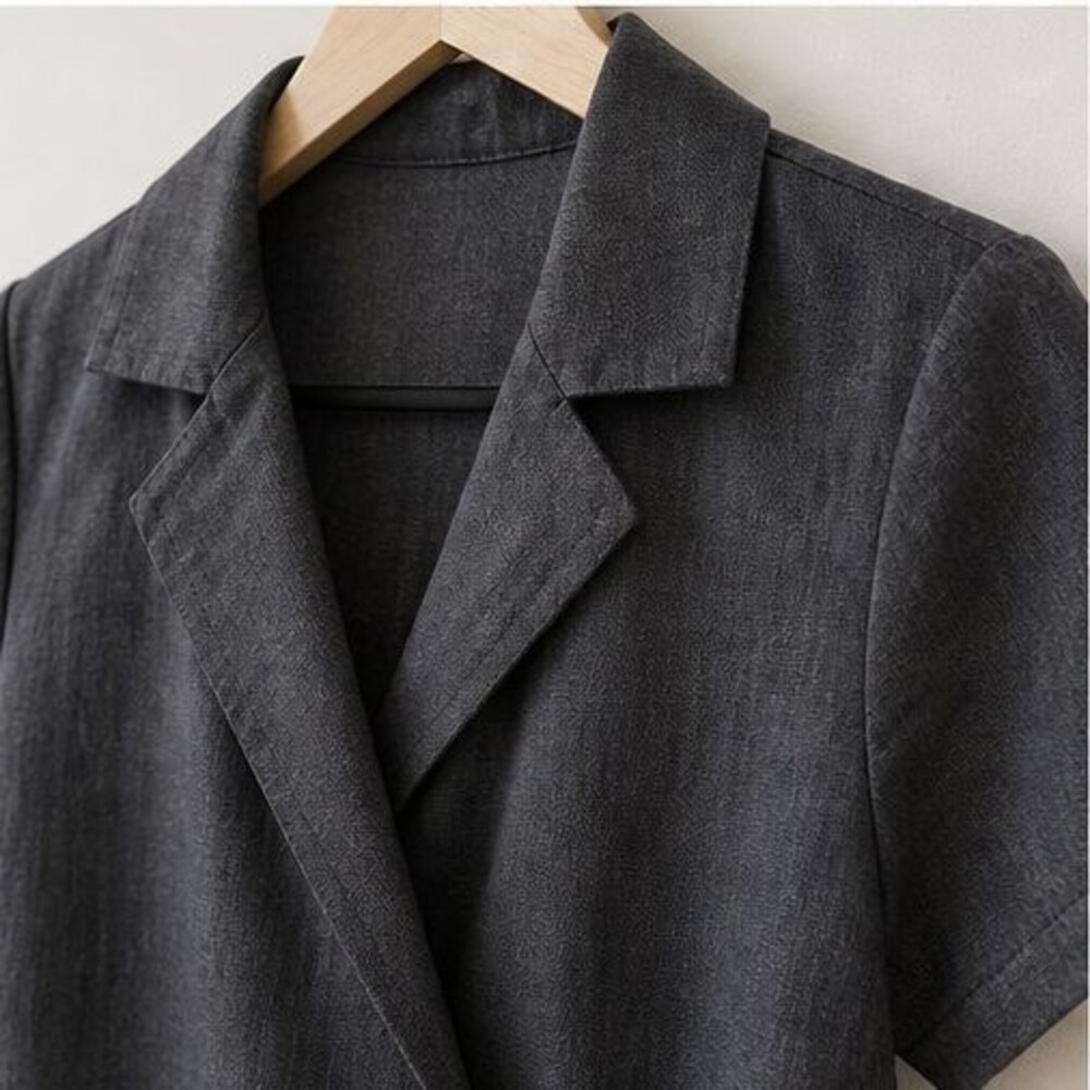 Charcoal Ruffle Blouse - Picture 4 of 6